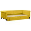 vidaXL Sof&aacute; cama nido con cajones terciopelo amarillo 90x200 cm