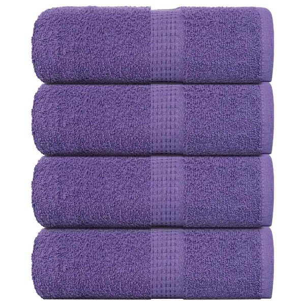 vidaXL Toallas de invitados FROGN 4 uds morado 30x50 cm 360 g/m&sup2;