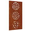 vidaXL Adorno de pared de jard&iacute;n acero corten dise&ntilde;o de hoja 105x55 cm