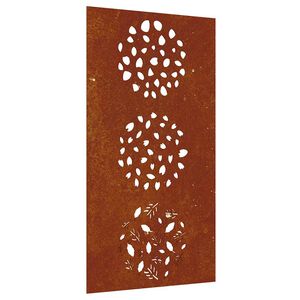 vidaXL Adorno de pared de jard&iacute;n acero corten dise&ntilde;o de hoja 105x55 cm