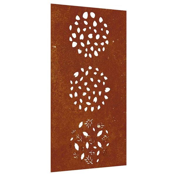 vidaXL Adorno de pared de jard&iacute;n acero corten dise&ntilde;o de hoja 105x55 cm