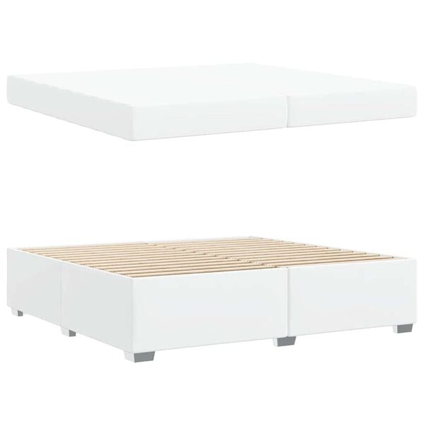 vidaXL Estructura de cama con colch&oacute;n 200 x 200 cm tela