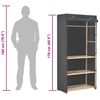vidaXL Armario de tela de 3 niveles gris 79x40x170 cm