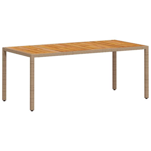 vidaXL Set de comedor jard&iacute;n 7 pzas con cojines rat&aacute;n PE acacia beige