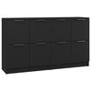 vidaXL Aparadores 2 uds madera contrachapada negro 60x30x70 cm