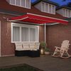 vidaXL Toldo Retr&aacute;ctil Rojo 300 x 250 cm Poli&eacute;ster y metal
