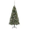 vidaXL &Aacute;rbol de Navidad helado con luces, bolas y pi&ntilde;as 180 cm