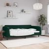 vidaXL Sof&aacute; cama sin colch&oacute;n terciopelo verde oscuro 100x200 cm