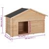 vidaXL Caseta para perros madera maciza de pino 145x70x100,6 cm 14 mm