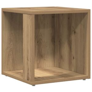 vidaXL Mesa auxiliar de madera de ingenier&iacute;a roble artisan 33x33x34 cm