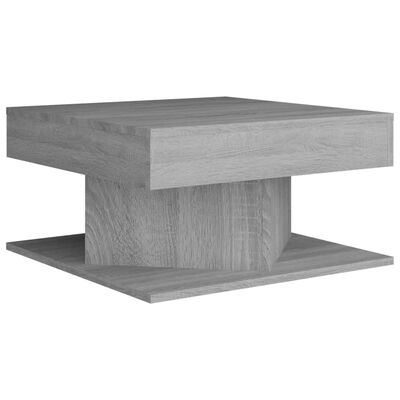 vidaXL Mesa de centro madera contrachapada gris Sonoma 57x57x30 cm