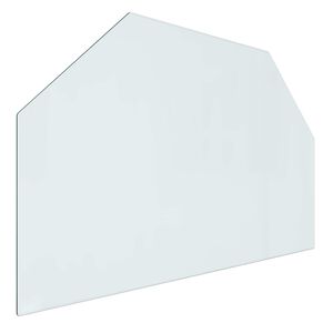 vidaXL Placa de vidrio para chimenea Transparente 80 x 50 cm Cristal