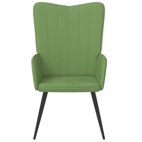 vidaXL Sill&oacute;n de relax de terciopelo verde claro