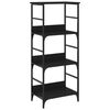 vidaXL Estanter&iacute;a de madera de ingenier&iacute;a negra 50x33x117,5 cm