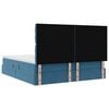 vidaXL Cama con almacenamiento y LED con LED Azul Oscuro 160 x 200 cm
