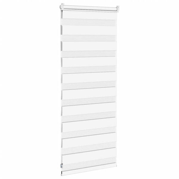 vidaXL Estor cebra blanco 60x100 cm tejido ancho 55,9 cm poli&eacute;ster
