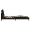 vidaXL Estructura de cama Viana sin colch&oacute;n cuero sint&eacute;tico negro 100x200 cm