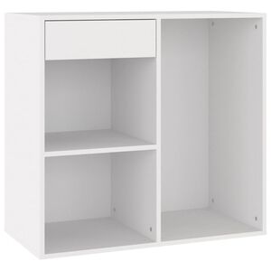 vidaXL Armario de maquillaje madera contrachapada blanco 80x40x75 cm