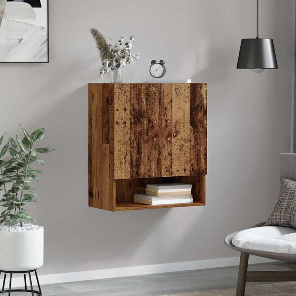 vidaXL Mueble de pared Madera antigua 60 x 31 x 70 cm