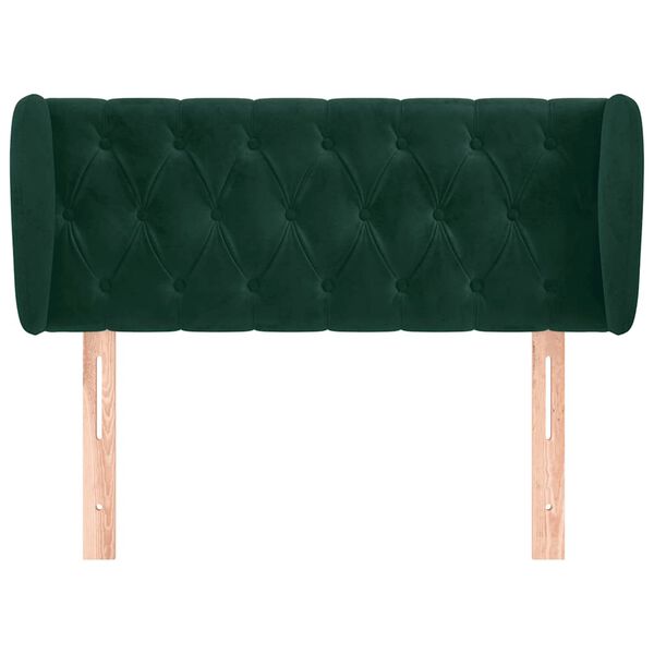 vidaXL Cabecero de terciopelo verde oscuro 103x23x78/88 cm