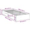 vidaXL Sof&aacute; cama sin colch&oacute;n madera maciza de pino 80x200 cm