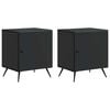 vidaXL Armario de Noche 2 uds. Negro 43 x 34,5 x 50 cm