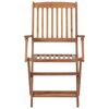 vidaXL Sillas de jard&iacute;n plegables 8 uds y cojines madera maciza acacia