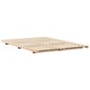 vidaXL Estructura de cama Marr&oacute;n 160 x 200 cm Madera maciza de pino