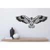 Homemania Adorno de pared Eagle acero negro 100x44 cm