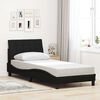 vidaXL Estructura de cama sin colch&oacute;n Hanko tela negro 80x200 cm