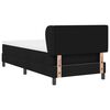 vidaXL Cama tipo Box Spring con colch&oacute;n Negro 80 x 200 cm tela