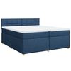 vidaXL Cama box spring con colch&oacute;n tela azul 200x200 cm