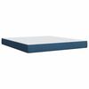 vidaXL Cama box spring con colch&oacute;n tela azul 180x200 cm