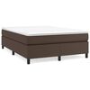 vidaXL Estructura de cama con somier cuero sint&eacute;tico marr&oacute;n 140x190cm
