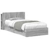 vidaXL Estructura de cama con almacenamiento Sonoma gris 100 x 200 cm