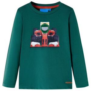 vidaXL Camiseta infantil de manga larga verde 116
