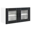 vidaXL Cabinet de vidrio para pared PORTO Negro 80 x 31 x 40 cm
