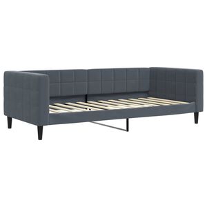 vidaXL Sof&aacute; cama sin colch&oacute;n terciopelo gris oscuro 90x200 cm