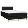 vidaXL Cama box spring con colch&oacute;n tela negro 120x190 cm