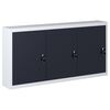 vidaXL Armario de herramientas de pared industrial metal gris y negro