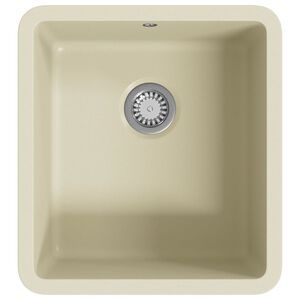 vidaXL Fregadero de cocina de granito con un seno beige