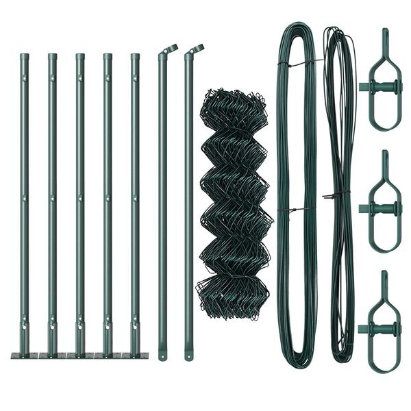 vidaXL Poste de Valla Verde 10 x 0,6 m (malla de 60 x 60 mm)