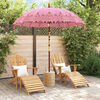 vidaXL Parasol Balin&eacute;s Rosa 215 x 215 x 260 cm Algod&oacute;n