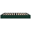 vidaXL Estructura de cama otomana sin colch&oacute;n verde oscuro 200x200 cm
