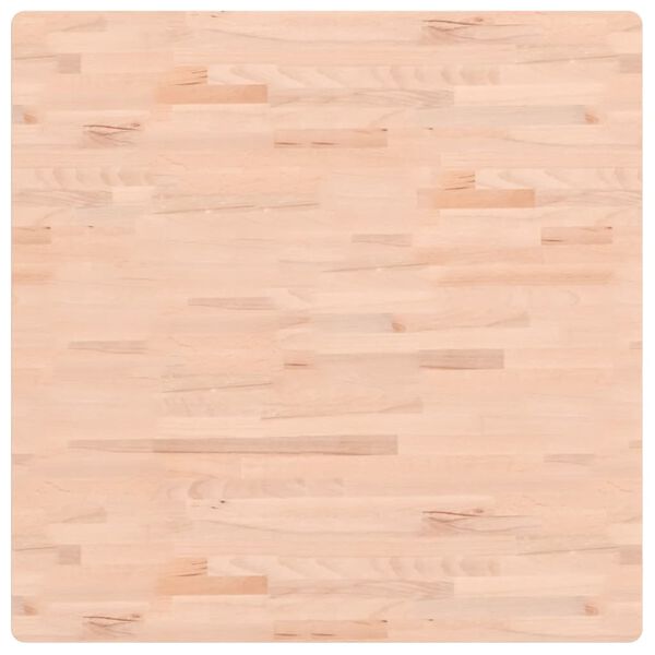 vidaXL Tablero de mesa cuadrado de madera maciza de haya 90x90x2,5 cm