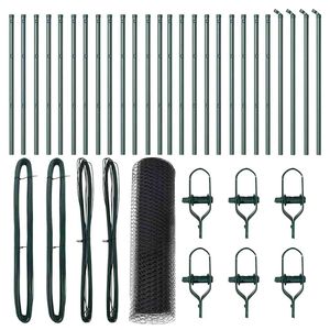 vidaXL Poste de Valla Gris