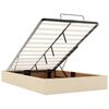 vidaXL Estructura de cama otomana colch&oacute;n tela crema 120x190 cm