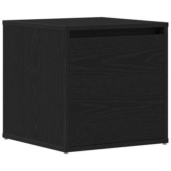 vidaXL Cajonera Roble Negro 40,5 x 40 x 40 cm Madera contrachapada