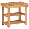 vidaXL Estanter&iacute;a de zapatos de madera maciza de acacia 50x32x45 cm