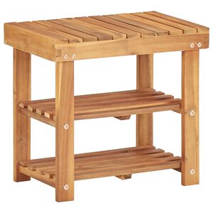 vidaXL Estanter&iacute;a de zapatos de madera maciza de acacia 50x32x45 cm